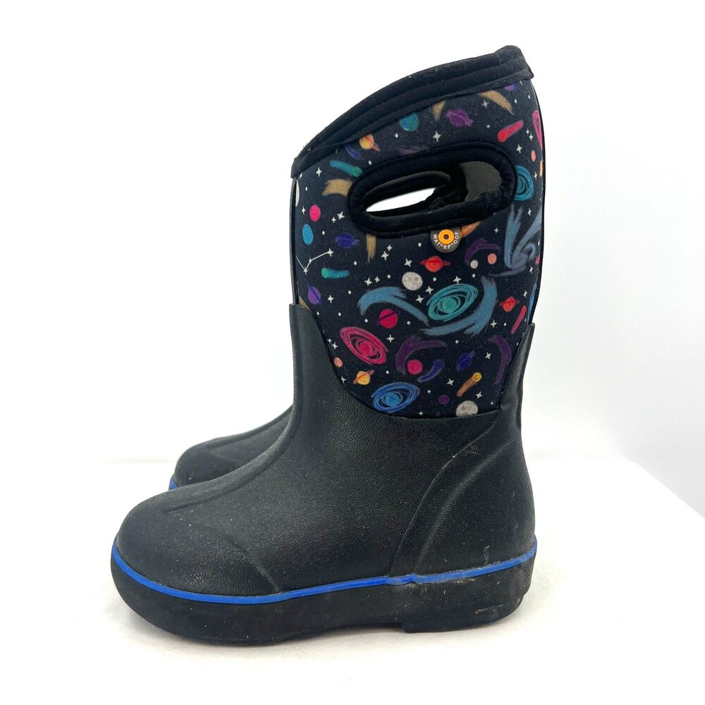 BOGS Classic II Kids Space Galaxy Waterproof Insulated Winter Boots Size 11